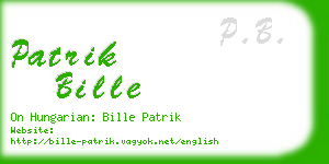 patrik bille business card